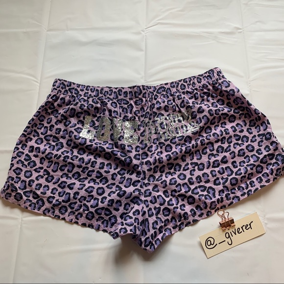 Leopard Print PINK PJ SHORTS VICTORIAS SECRET - Picture 6 of 16